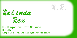 melinda rex business card